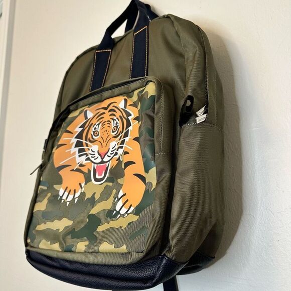 NWT Caramel and Cie Rare French Tiger King Adjustable Straps Backpack Size Large - Picture 3 of 13